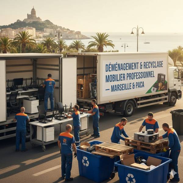 recyclage de mobilier professionnel bureaux et fauteuils à Marseille
